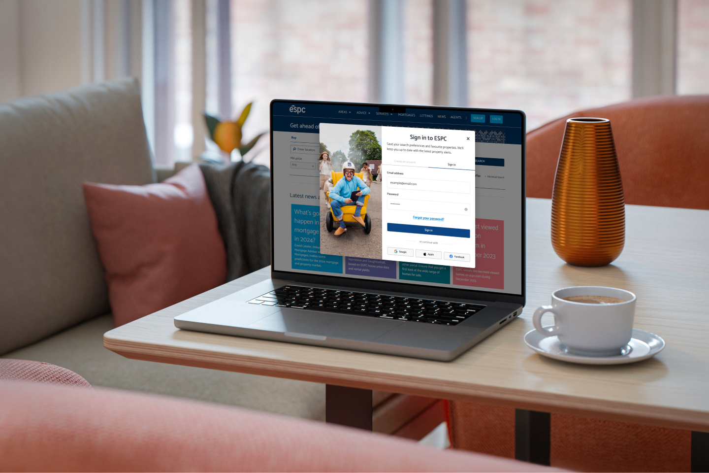 ESPC login page (desktop)