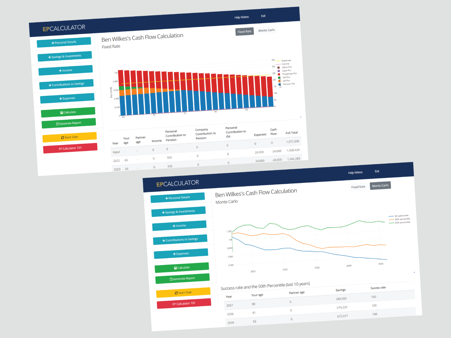 Expert Pensions Advice — financial calculator