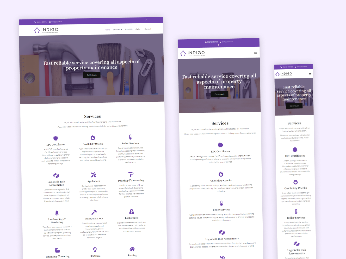 Indigo Property Maintenance — home page